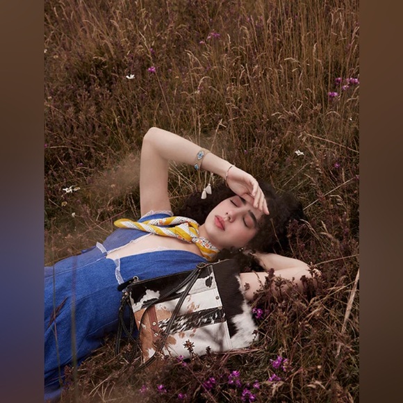 Myra Bag Tyler Ridge Hair on Leather Crossbody EUC - Picture 2 of 5